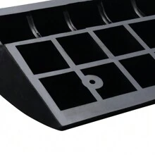 Rubber Curb Ramp 6" Rise Height Sidewalk Curb Ramp, 14.6" Width 19.3" Length Driveway Ramp For Curb, 15T Heavy Duty Rubber Ramp For Forklifts, Trucks, Buses, Cars, Wheelchairs, Bikes