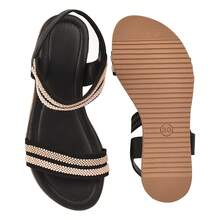 Children's Flats Elastic Straps Easy Pants Casual Comfortable Rope Detail Launch - 乾枯玫瑰色 - 查看 2