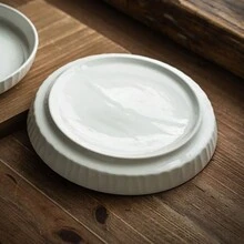 4pcs 8.1 Inch Thick White Ceramic Plates, Nordic Style Dinner Plates, Pasta Dishes - Multicolor - View 9