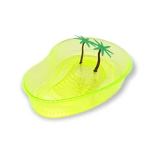 Tortuguero Riñon Grande Transparente 2 Palmeras Kit Accesorios - Amarillo - Ver 2