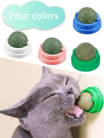 1pc Catnip Ball Cat Toy Interactive Teaser And Chew Toy For Pets