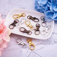 5/10/20/30/50/100 件龙虾爪旋转扣钥匙扣挂钩连接器，35 毫米金属钥匙圈 DIY 工艺品宠物项圈配件