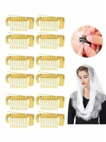 24pcs Stainless Steel Clips For Hats, Headscarves, Scarves, Fixing Clips, Wigs, Hair Pieces, Stainless Steel Elastic Bb Clips Suitable For Dupata Headscarves, Scarves, Wedding Veils, Wigs, Fixing Clips For Headscarves Claw Clips Hair Claws Hair Barrettes