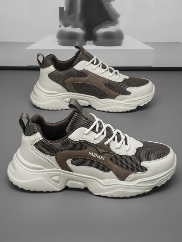 Tênis Casuais Chunky para Homens Outono/Inverno, Altura Aumentada, Tênis Estudantil, Sapatos Esportivos Versáteis e da Moda