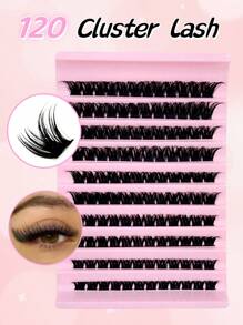 120 Clusters Eyelashes, Thick & Fluffy Wispy Lashes, 0.07mm D Curling False Eyelashes, 8-16mm Mixed Length Faux Mink Individual Eyelashes, Natural Soft Eyelash Extension Cosmetics Suitable For Any Style Lash Clusters, Eyelash Clusters, Individual Eyelashes, Lashes, Fake Lashes - D - View 4