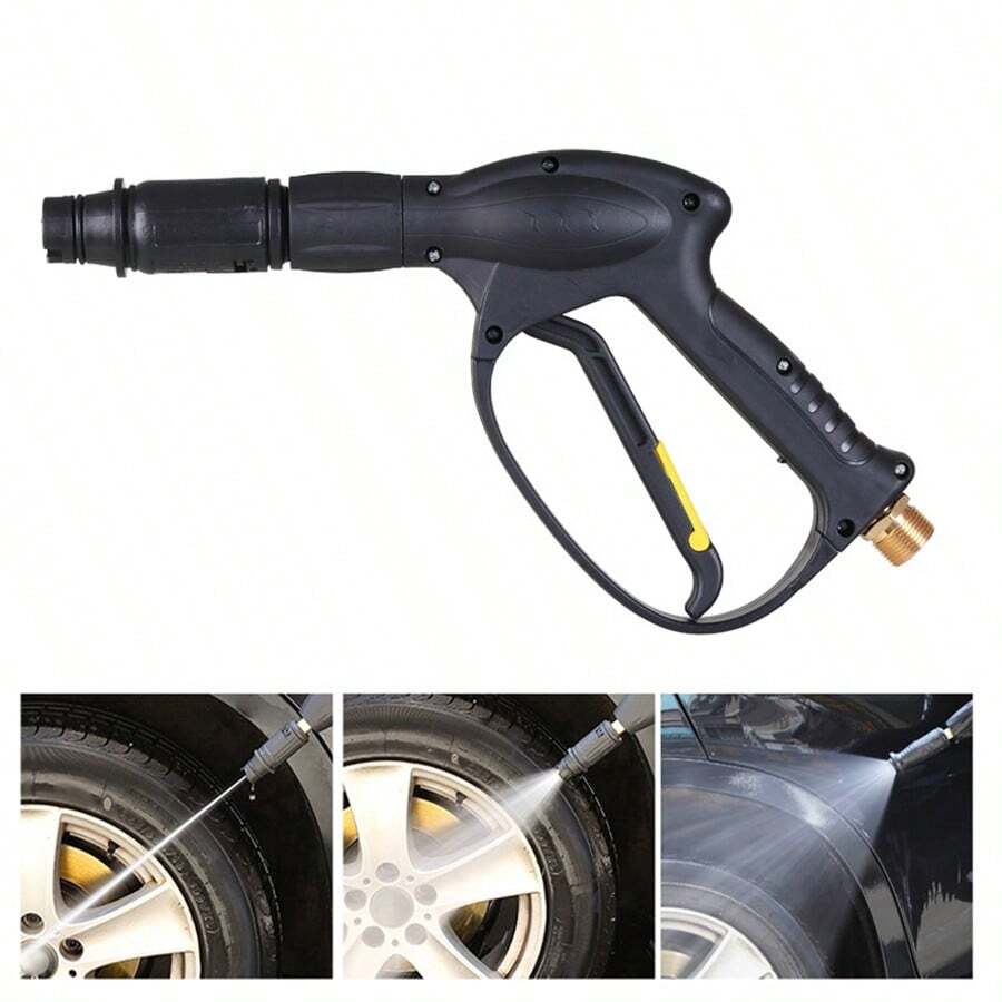 High Pressure Car Wash Gun Adjustable Spray Nozzle Car Wash Machine Water Gun Washer For Car Home Garden - Black - View 1