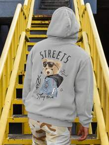 TedStreet Sweatshirt Comfortable Printed Cold Weather Blouse Streetwear - Xám - Xem 2