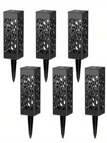 8 pièces/6 pièces/4 pièces/2 pièces Éclairage solaire extérieur, Éclairage décoratif solaire pour sentier de jardin, Éclairage de jardin et de pelouse, Lumières solaires décoratives extérieures à motif ajouré, Éclairage paysager solaire étanche LED pour jardin extérieur, Lumières solaires décoratives pour jardin, cour et bureau