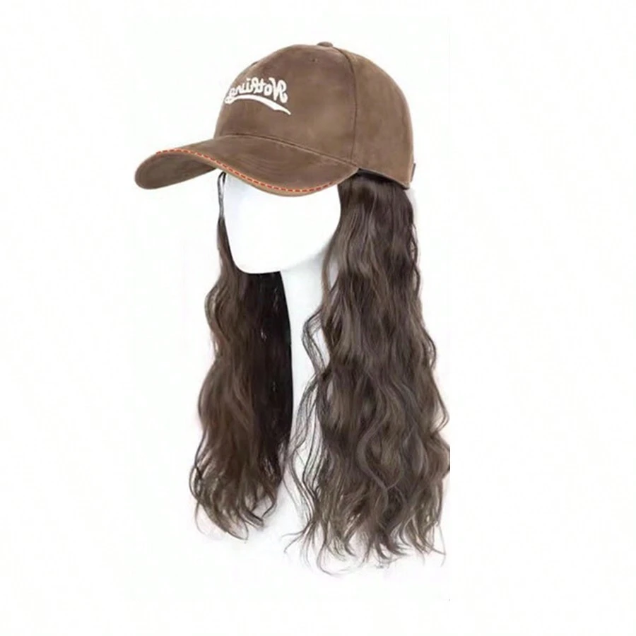 Chapeau Rouge Avec Cheveux Perruque - Casquette De Baseball Super Ajustable Brodée