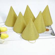 1set/1pc/3pcs/6pcs Assembled Party Hats For Birthday, Halloween, Christmas, Glitter Paper Hats,Christmas