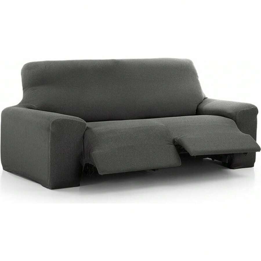 Ecommerc3 Capa de Sofá 3 Lugares 2 Pernas Cinzento Claro - Capa de Sofá Elástica e Antiderrapante - Cinza escuro - Ver 1