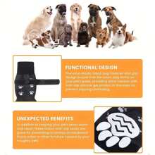 4pcs Waterproof Dog Non-Slip Socks, Pet Shoes, Breathable Outdoor Accessories, Size Runs One Size Larger, Suitable For Medium Large And Extra Large Dogs - Black - View 7