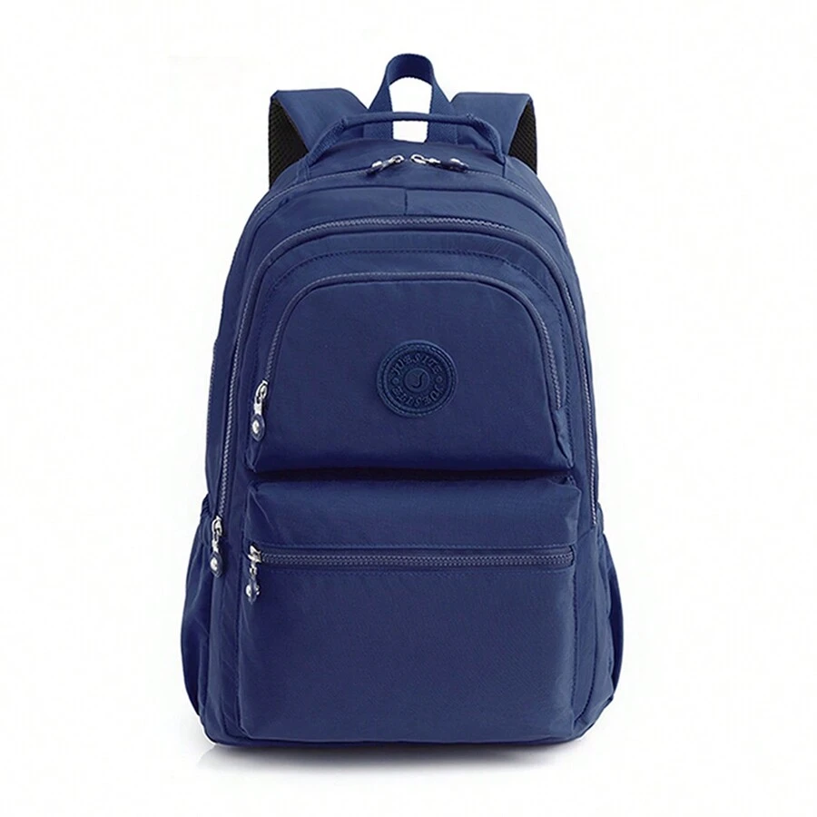 Women's School Travel And Work Backpack Lined In Nylon - 藏蓝色 - 查看 1