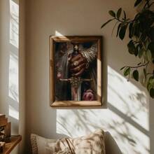 1 pieza Cartel de pintura al óleo con estado de ánimo sin marco, impresiones en lienzo de mujer victoriana con espada, decoración antigua, arte de pared oscura, encaje, anillo, pintura mural artística para regalo, para dormitorio, baño, sala de estar, decoración de pared, decoración del hogar y la habitación