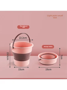 1pc Foldable Thick Water Bucket, Suitable For Fishing, Car Washing, Outdoor & Home Use, Large Capacity Portable Bucket