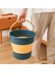 1pc Foldable Thick Water Bucket, Suitable For Fishing, Car Washing, Outdoor & Home Use, Large Capacity Portable Bucket