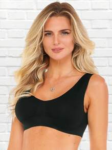 Kit 4 Basic Top Bras Without Pads Comfortable Wide Strap Bras - Nhiều màu - Xem 3