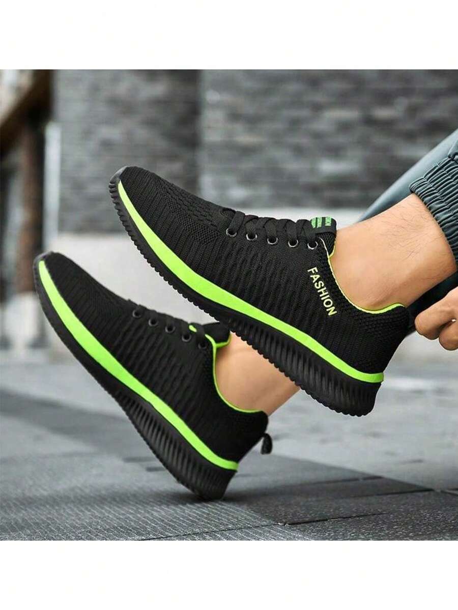 Women's Sports Shoes Lace-Up Lightweight Running Shoes Hiking Shoes,Fashion Men's Sports Shoes Blue Black Casual Style,Men's Soft And Comfortable Running Shoes,Gym Sports Shoes,Soft,Comfortable And Lightweight , Casual Fabrics, Breathable, Non-Slip And Wear-Resistant. - 綠色 - 查看 1