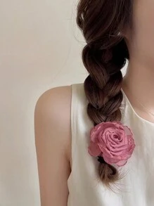 1 Stück mehrfarbige, elastische Haargummis mit getrockneten Rosenblüten, hochwertiges Haaraccessoire für Damen, geeignet für den Alltag, als Haargummis, Haargummis, Haarbänder, Haargummis, Haargummis, Haargummis, Haargummis, Haargummis - Verschiedenfarbig - Übersicht 3