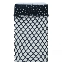 Unisex Short Rhinestone Fishnet Socks 1 Pair Sensuality Elegance Style Fashion Sexy Look Women's Socks - 黑色 - 查看 4