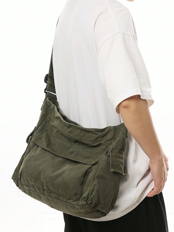 Japanese Style Large Capacity Shoulder Bag, Casual Sling Bag For High School And University Students Christmas Gift College University Bag For School Man Bag Cross Body Bag Sling Bag For Man For Man Gifts Fall Crossbody Bag Winter Christmas Gifts Men Bag Laptop Thanksgiving Travel Purse Holiday Tote Bag Beach Bag Gym Bag Hiking Multi-Functional Outdoor Portable Fashionable Casual Vacation Side Bag Hip Bag Gifts Bag Camping Sling Bag Summer Back To School Bag Pack Spring School Supplies