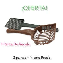 Arenero Grande Para Gato Con Extensión + Palitas - Café integral - Ver 2