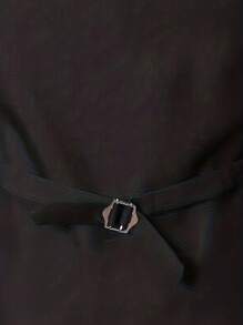 铜纽扣新款设计背心男士伴郎礼服马甲商务休闲修身马甲 - 黑色 - 查看 5