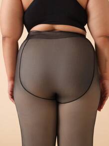 1 Par de Medias Transparentes con Forro Térmico Grueso para Mujer, Disponible en Tallas Regular, Mediana y Extra, Mallas Delgadas de Invierno Que Pueden Usarse Como Ropa Exterior, para Otoño/Invierno