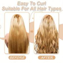 Rulos para el cabello sin calor, rizos durante la noche sin calor, clips para diadema para todos los estilos de cabello, diseño de clips con gancho, amigable para dormir, para mujeres con cabello largo - Multicolor - Ver 8