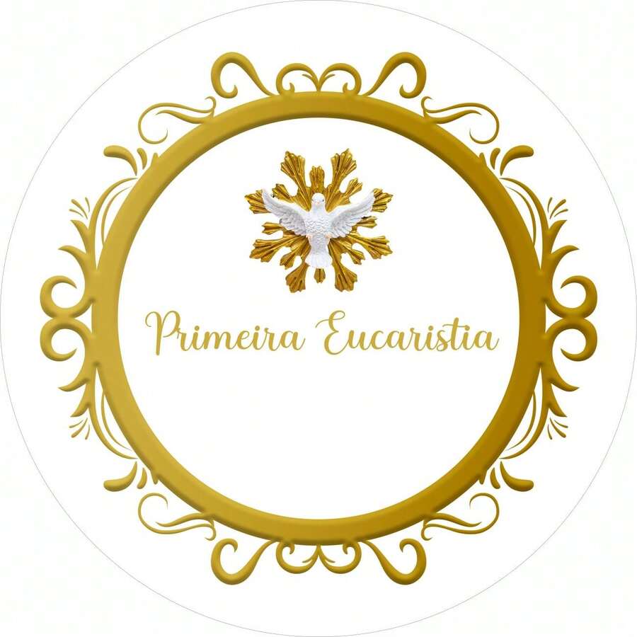 Round First Eucharist Panel 1.50 X 1.50 W/ Elastic Sublimated Fabric - 銅色 - 查看 1