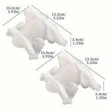 2 Pcs Of Frog Shape Silicone Mold, Animal Silicone Mold, 3D Cutting Resin Mold For Epoxy Casting, Unique Display Frog Mold For DIY Crafts Halloween Wall Tabletop Home Decoration - White - View 10