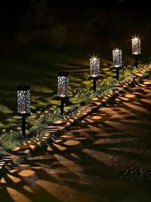 8 pièces/6 pièces/4 pièces/2 pièces Éclairage solaire extérieur, Éclairage décoratif solaire pour sentier de jardin, Éclairage de jardin et de pelouse, Lumières solaires décoratives extérieures à motif ajouré, Éclairage paysager solaire étanche LED pour jardin extérieur, Lumières solaires décoratives pour jardin, cour et bureau