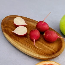 1pc Solid Wood Serving Tray, Multi-Purpose Wooden Platter For Afternoon Tea, Snacks, Desserts, Tableware, Bathroom Vanity, Jewelry Display, Photography - High-Quality Metal Handle Rosewood Tray Home Room Decoration,Kitchen,Christmas Gift - Yellow - View 11
