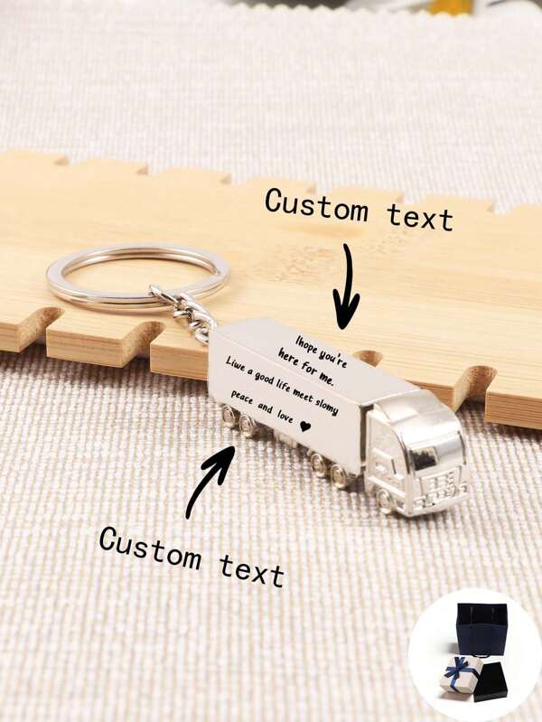 Schlüsselanhänger in Lastwagen-Form, personalisierbar mit Name, Slogan, Ort, Datum, geeignet als Geburtstagsgeschenk, Jahrestag, Geschenk für Mutter, Vater, Freunde, Freund/Freundin, Hund, graviert, mit Pailletten, Edelstahl, Vintage, Lässig, Unisex, Hipster, Old Money, stylisch, individuell, personalisiert, einzigartig, maßgeschneidert, ideale Geschenke für ihn, ideale Geschenke für sie, Kinder, Sie, für Jahrestage, für Geburtstage, für Hochzeiten, für Abschluss, für Einweihung, personalisierte Geschenke für Frauen/Männer, personalisierter/individualisierter Schlüsselanhänger