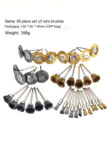 6/10/15/20/32/36/45/60 件套铅笔钢丝刷 5 毫米端刷 不锈钢钢丝刷 1/8 英寸柄 兼容旋转工具