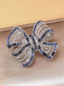 1pc Fashionable Western Style Bow-Knot Rhinestone Decor Pin Brooch, Party/Holiday Accessory Gift For Women - Multicolor - View 13