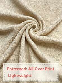 Plus Size Women's Round Neck Long Sleeve Floral Print Knitted Sweater