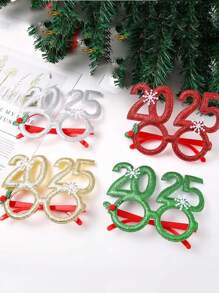 1 件圣诞节新款 2025 装饰眼镜框，圣诞节 - 彩色 - 查看 2