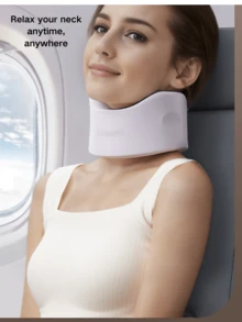 1pc Blue Neck Brace, Forward Head Posture Office Neck Support - Blue - View 3