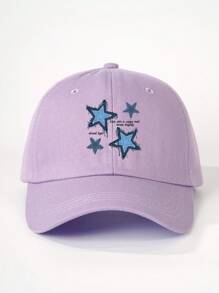 1pc Printed Star Baseball Cap, Adjustable Outdoor Sun Protection Casual Hat Suitable For Boys And Girls, Spring Autumn Travel Beach Holiday - Baseball Cap - View 13