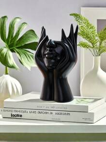 1pc White Ceramic Face Vase, Female Form Head Half Body Bust Vases Boho Minimalism Decorative Modern Nordic Style Flower Vase For Home Living Room Office Decor Best Gifts Birthday Graduation