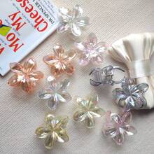 1/2/5/10 chiếc Kẹp tóc hình quả trứng mini mạ điện màu AB cỡ nhỏ kẹp tóc hoa Zinnia mùa hè kẹp tóc nhiều màu kẹp tóc vuốt tóc kẹp hàm kẹp tóc - hoa huệ trong suốt - Xem 13
