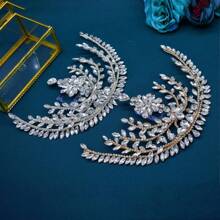 1 件女士银色水晶水钻头带新娘发箍，适合婚礼、派对、宴会 - 彩色 - 查看 8