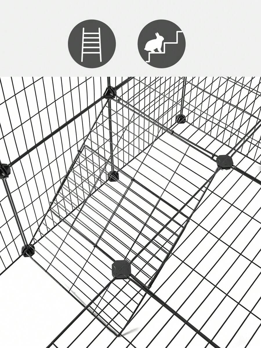 SONGMICS SONGMICS Pet Playpen, Small Animal Playpen, TwoStory Pet