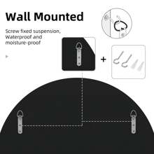 Sunburst Beveled Edge Frameless Wall Mount Bathroom Vanity Mirror - Tawny - View 8