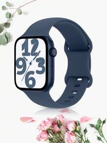 三合一包括腕带、表壳和保护膜 女式 男式 I 时尚运动 柔软、舒适、透气 单色纯色硅胶蝴蝶扣表带 带单颗水钻 双颗水钻 带钢化膜保护套 元旦礼物 多种颜色可选，搭配 Apple Watch Ultra 系列 9/8/7/6/5/SE/4/3/2/1 配件 替换表带 配件 DIY 套装 情人节 - Series 4/5/6/SE[40mm] - 查看 70