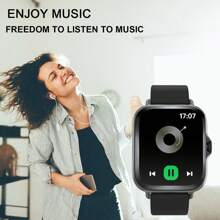 Smartwatch, Multi-Functional Sports Smartwatch, Wireless Calls/Wireless Music, SMS Reminder, Sedentary Reminder And Customizable Dial Wallpaper And Multiple Sports Modes. Compatible With Android And IOS Phones.Unisex
