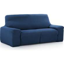 Ecommerc3 Housse de canapé 3 places 2 pieds Gris clair - Housse de canapé élastique et antidérapante - Bleu azur - Voir 2