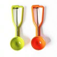 1pc Multifunctional Semi-Automatic Ice Cream Scoop, Plastic Ice Cream Spoon - Multicolor - View 2