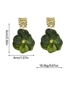 1 paire Boucles d'oreilles florales vintage uniques et de luxe pour femmes, convient pour les fêtes et les vacances